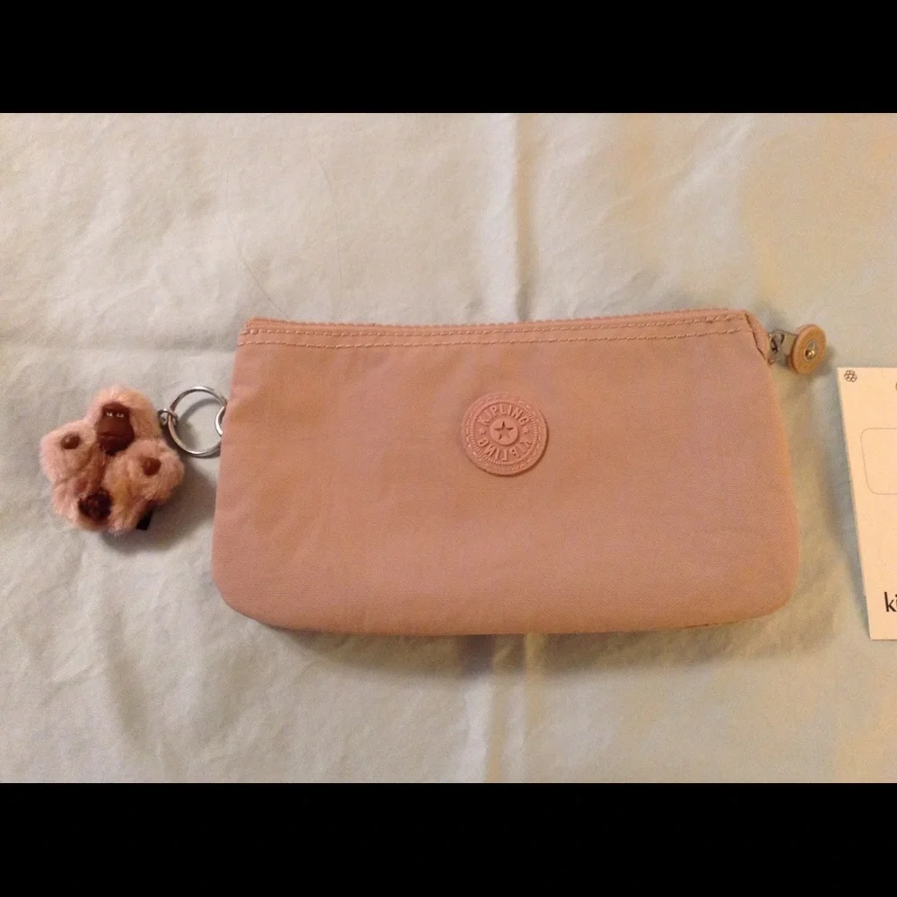 Kipling Creativity Large Pouch Brilliant Pink NWT Detached